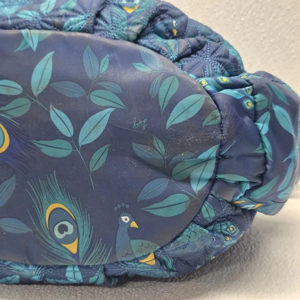 Lug Scuttle Peacock Blue Large Shoulder Bag Purse